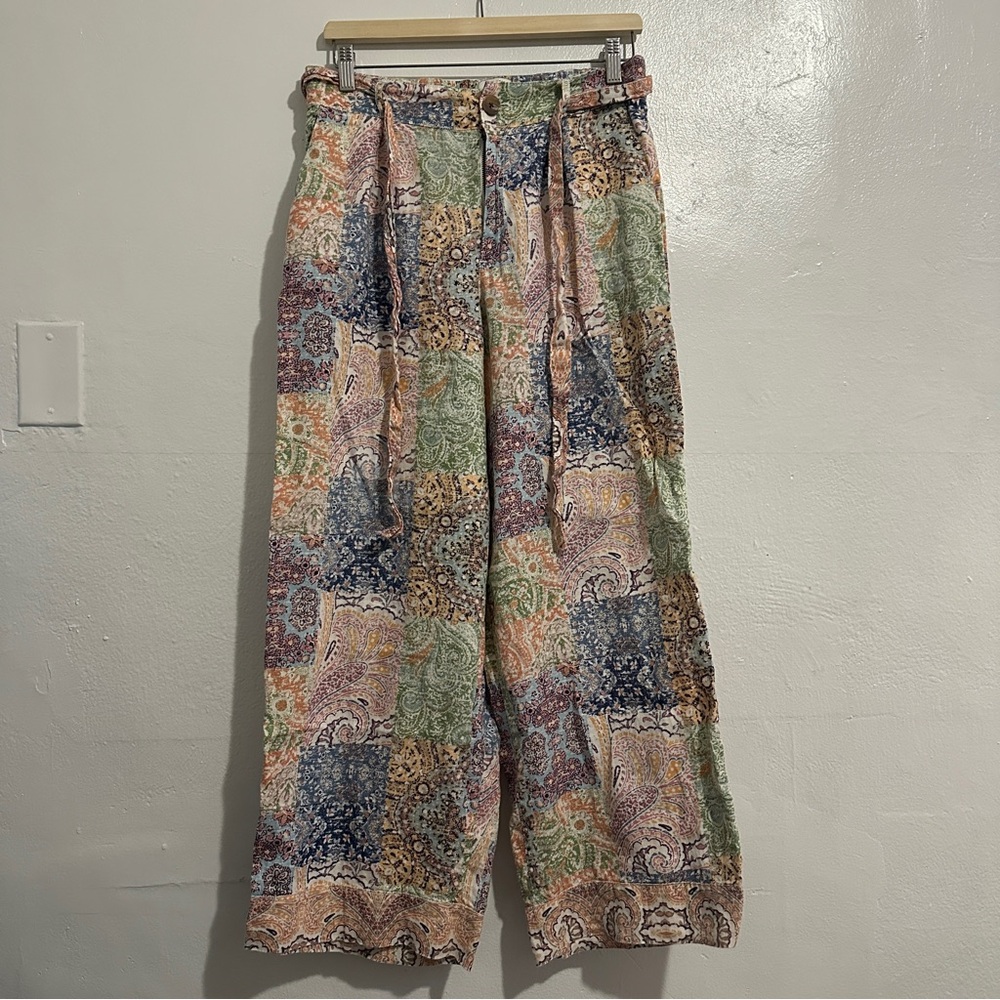 Rachel Zoe Multicolor Linen Pants